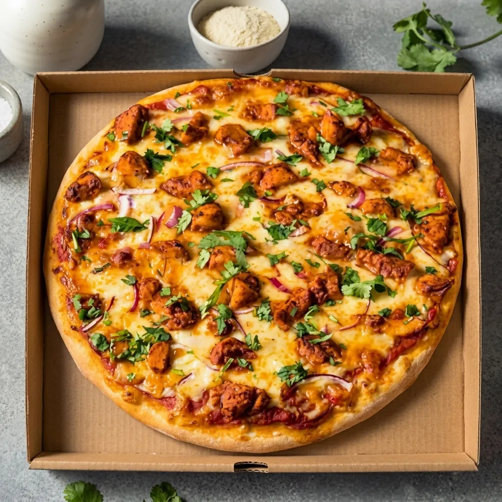 Tandoori Chicken Pizza at Great Canadian Pizza & Fried Chicken in Tuscany, Calgary